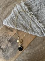 Ketting_goud_smiley_zwart